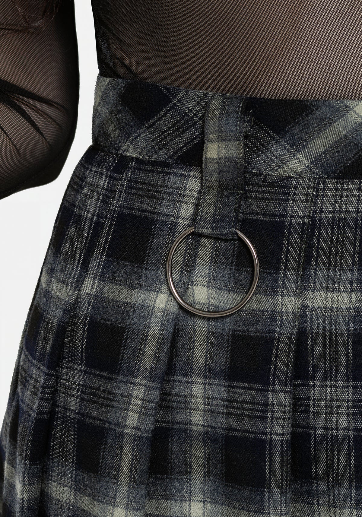 Camilie Check O Ring Mini Skirt UK 6