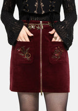 Ouro Embroidered Mini Skirt UK 6
