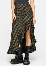 Willowby Brushed Check Midi Skirt
