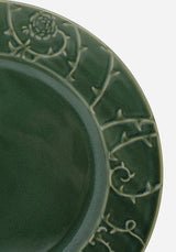 Rosethorn Floral Embossed Dinner Plate  (4 Piece Set)
