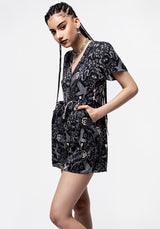 Hecate's Garden Button Up Playsuit