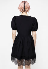 Mortuary Lace Button Up Mini Dress
