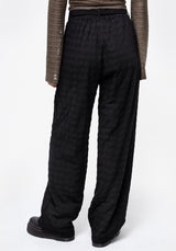 Lithium Tie Waist Check Wide Leg Trouser