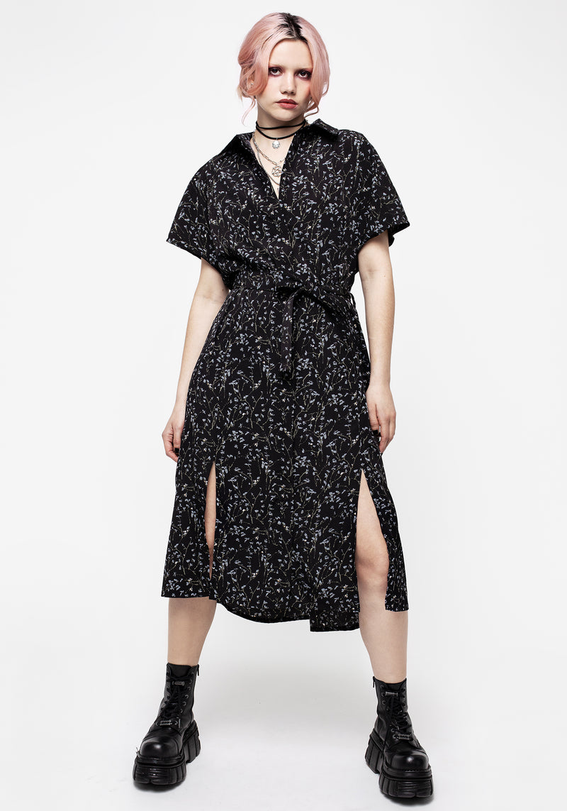 Delphinium Midi Shirt Dress