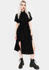 Hattie Shirt Sleeve Tie Waist Shirt Dress
