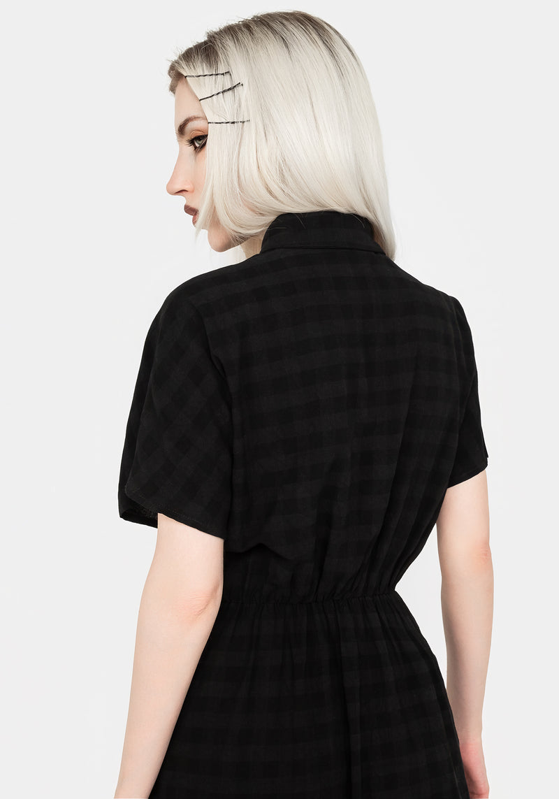 Hattie Shirt Sleeve Tie Waist Shirt Dress