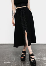 Vine Textured Midi Skirt