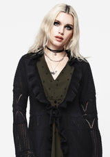 Alexis Ruffle Longline Cardigan