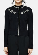 Pentagram Embroidered Cardigan