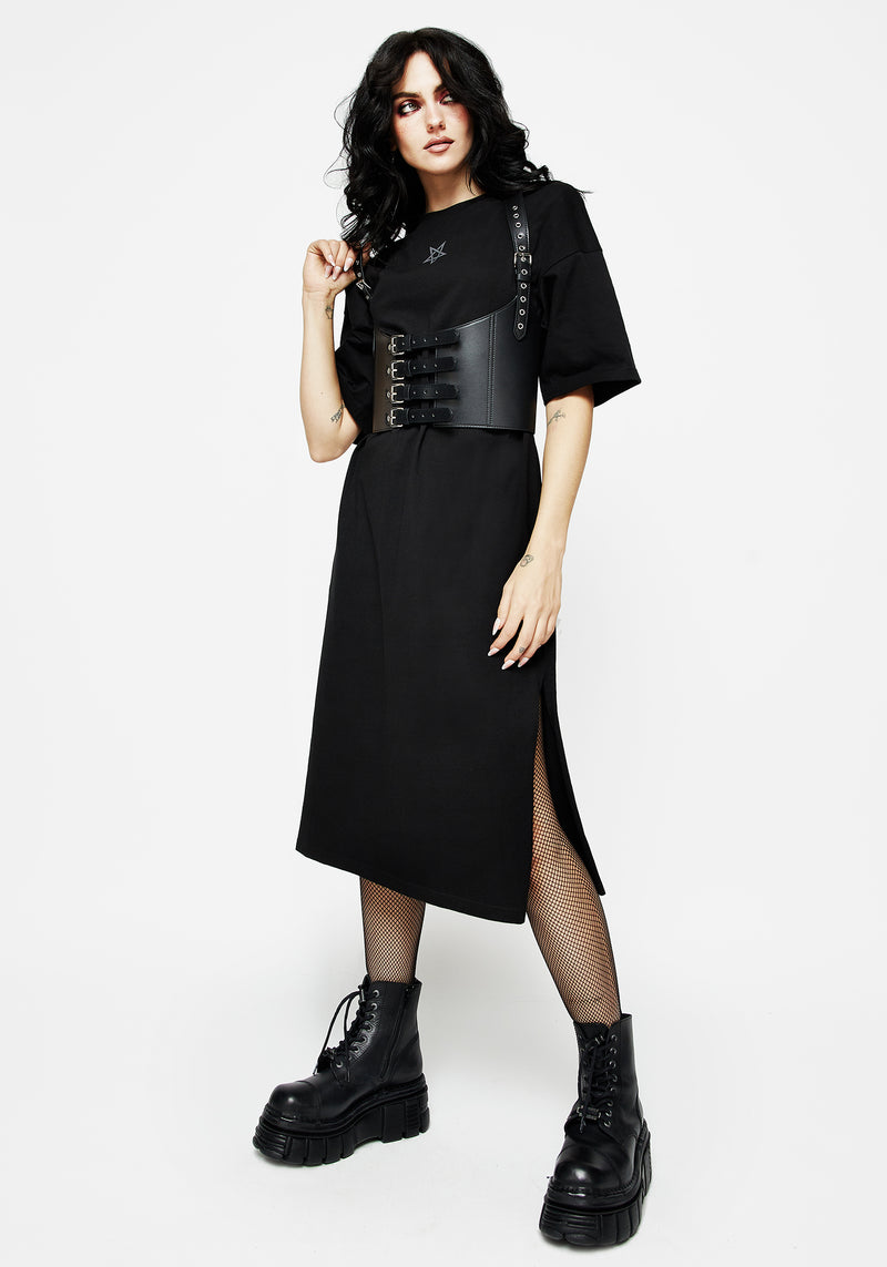 Time Flies Midi Tee Dress