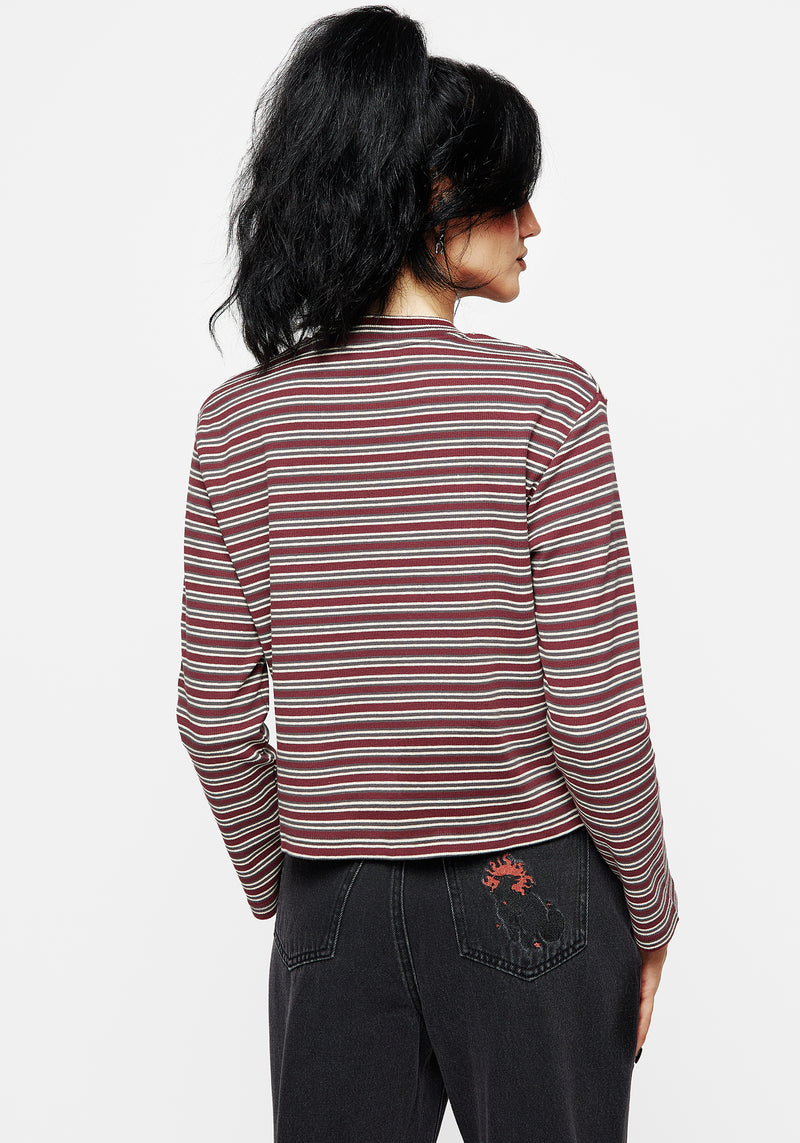 Calliophis Stripe Long Sleeve Crop Tee