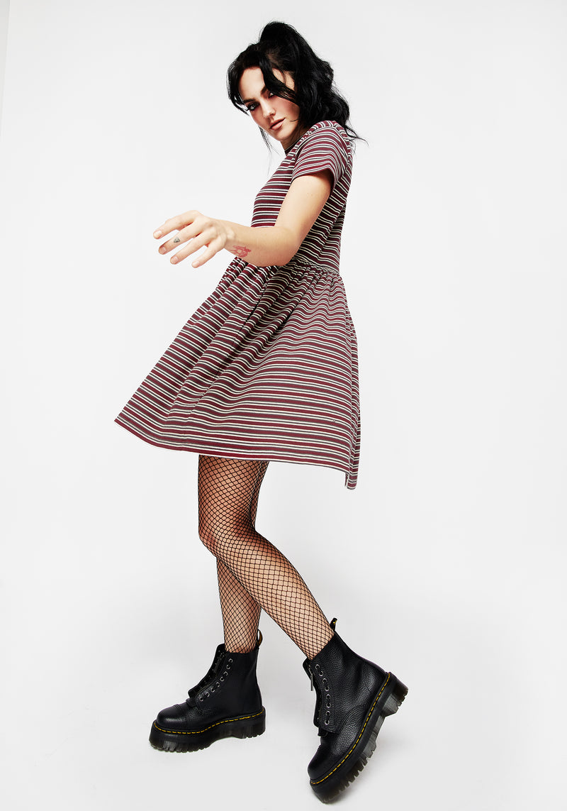 Calliophis Striped Mini Smock Dress