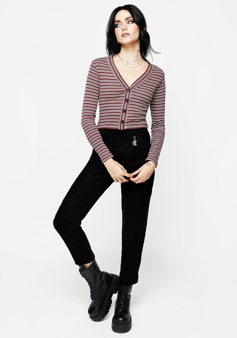 Calliophis Stripe Crop Cardigan