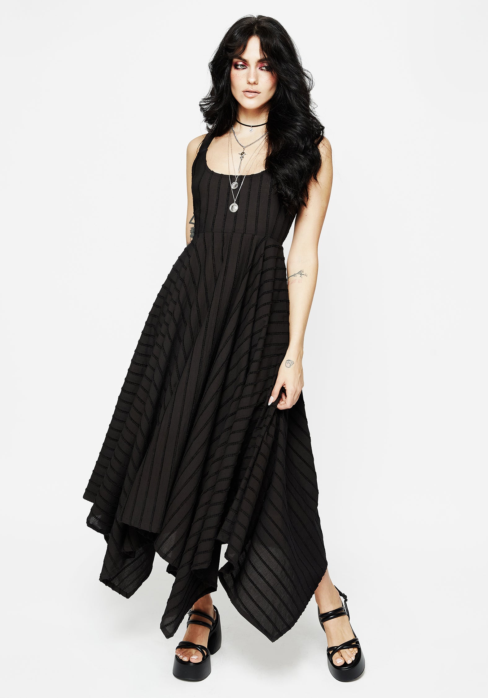 Blythe Handkerchief Hem Midaxi Dress