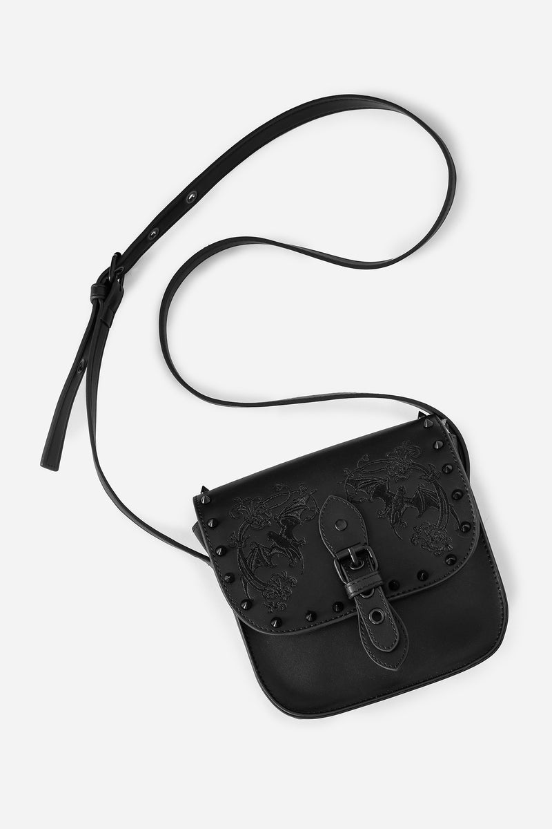 Penumbra Embroidered Mini Satchel Bag