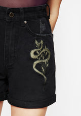 Nirah Embroidered Denim Shorts