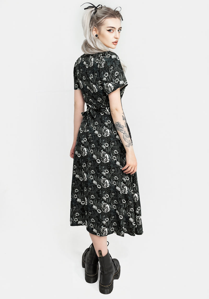 Nightbloom Button Up Midi Dress