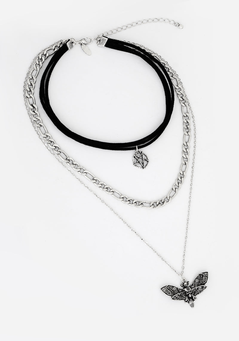 Mortmoth Layered Choker Necklace