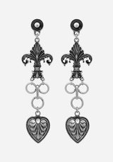 Deceiver Heart Drop Earrings