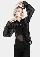 Shelly Sheer Ruffle Shirt