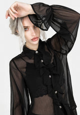 Shelly Sheer Ruffle Shirt