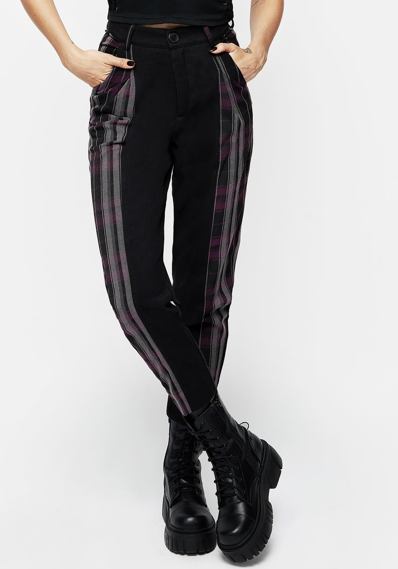 Gambit Spliced Check Tapered Trousers