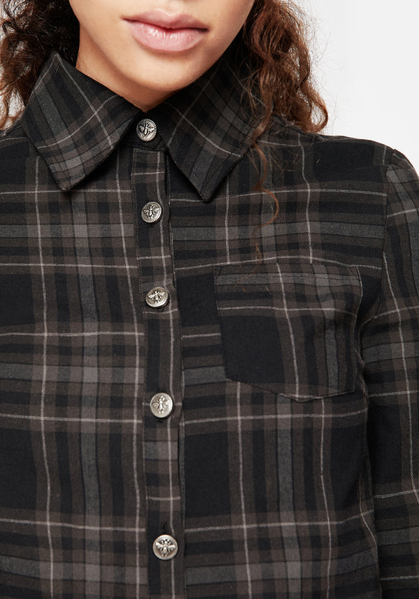 Clover Check Crop Shirt