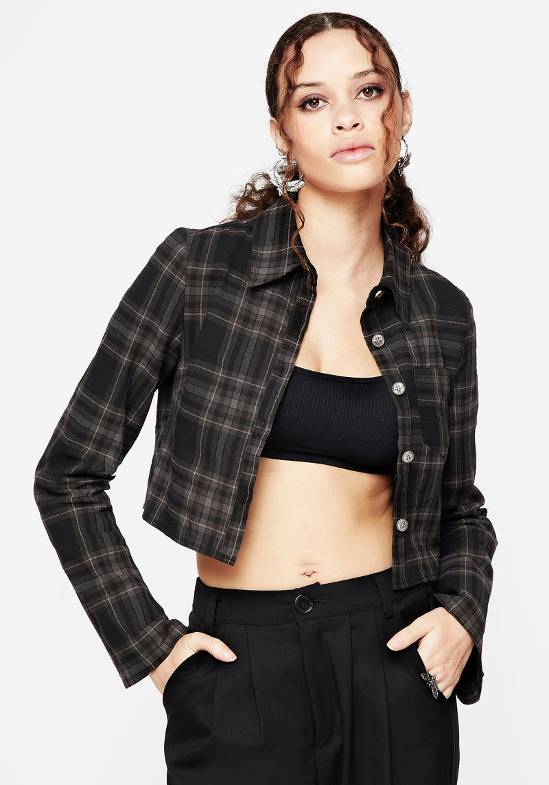 Clover Check Crop Shirt