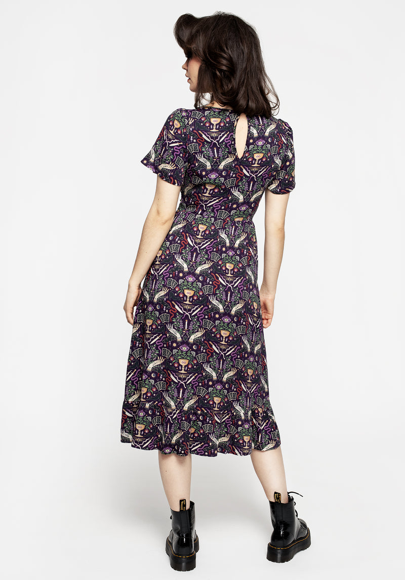 Modern Mystic Button Up Midi Dress