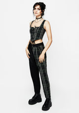 Checkmate High Waist Tapered Trousers