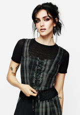 Checkmate Lace Up Corset Top