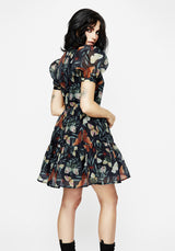 Mariposa Puff Sleeve Organza Mini Dress