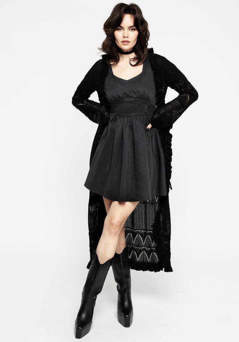 Gwendoline Embroidered Mini Dress