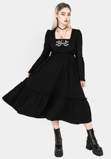 Aradia Embroidered Midi Dress