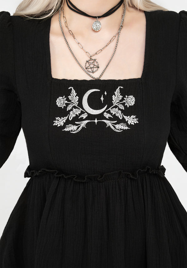 Aradia Embroidered Midi Dress