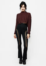 Cage Cut Out Flared Trousers