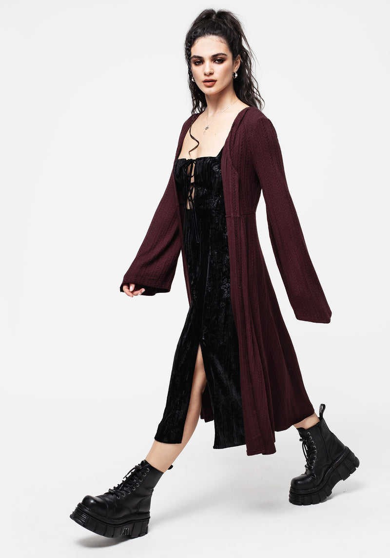 Sybil Button Up Longline Knit Overdress