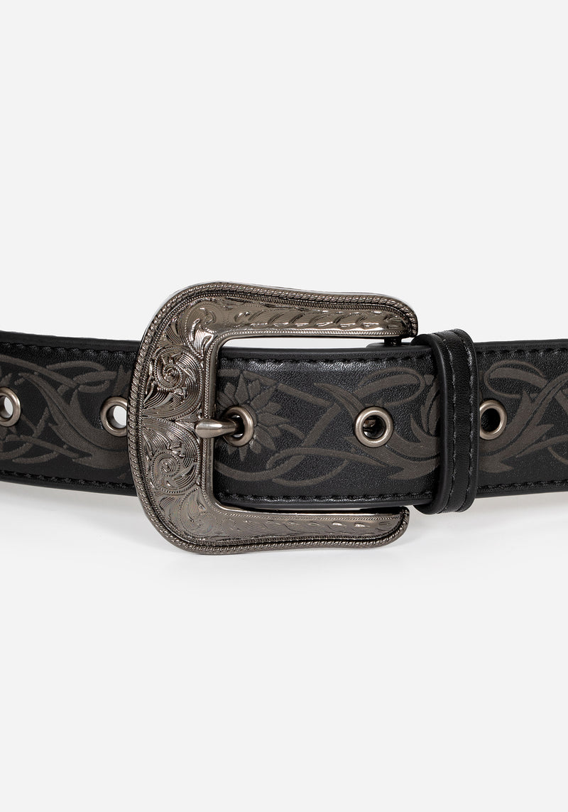 Illuminate Debossed Buckle Belt