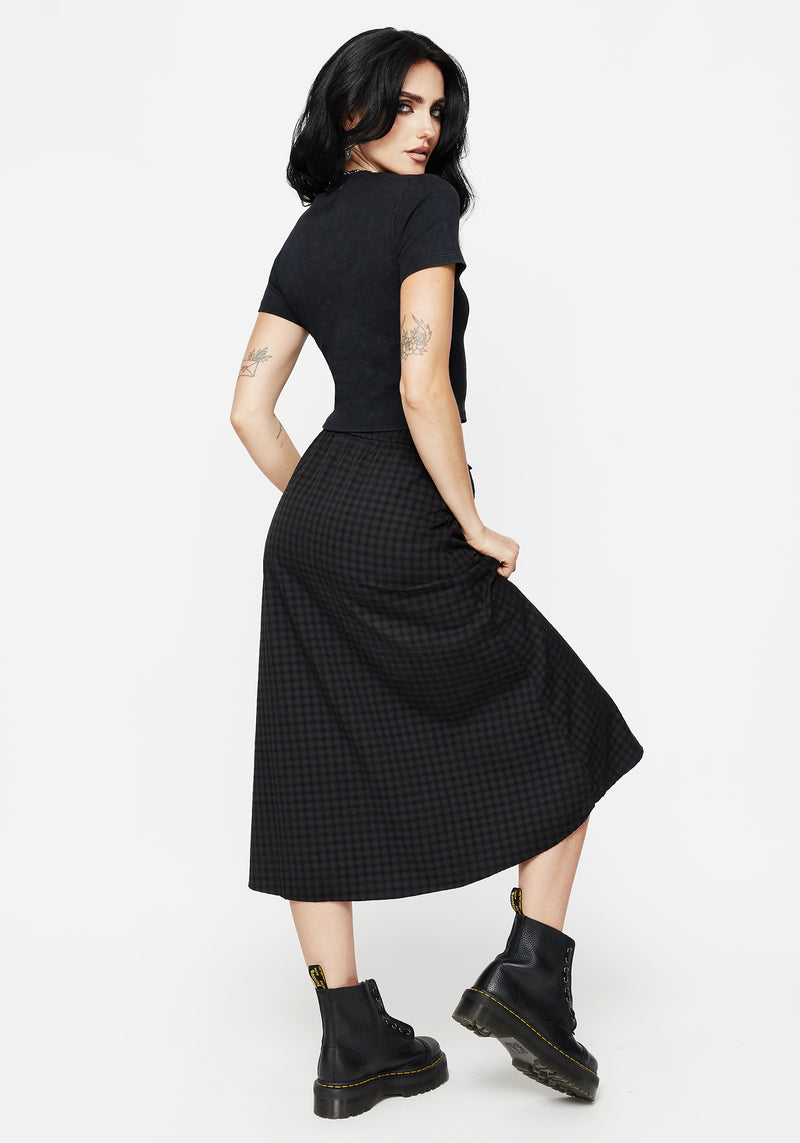 Ziggy Check Midi Skirt