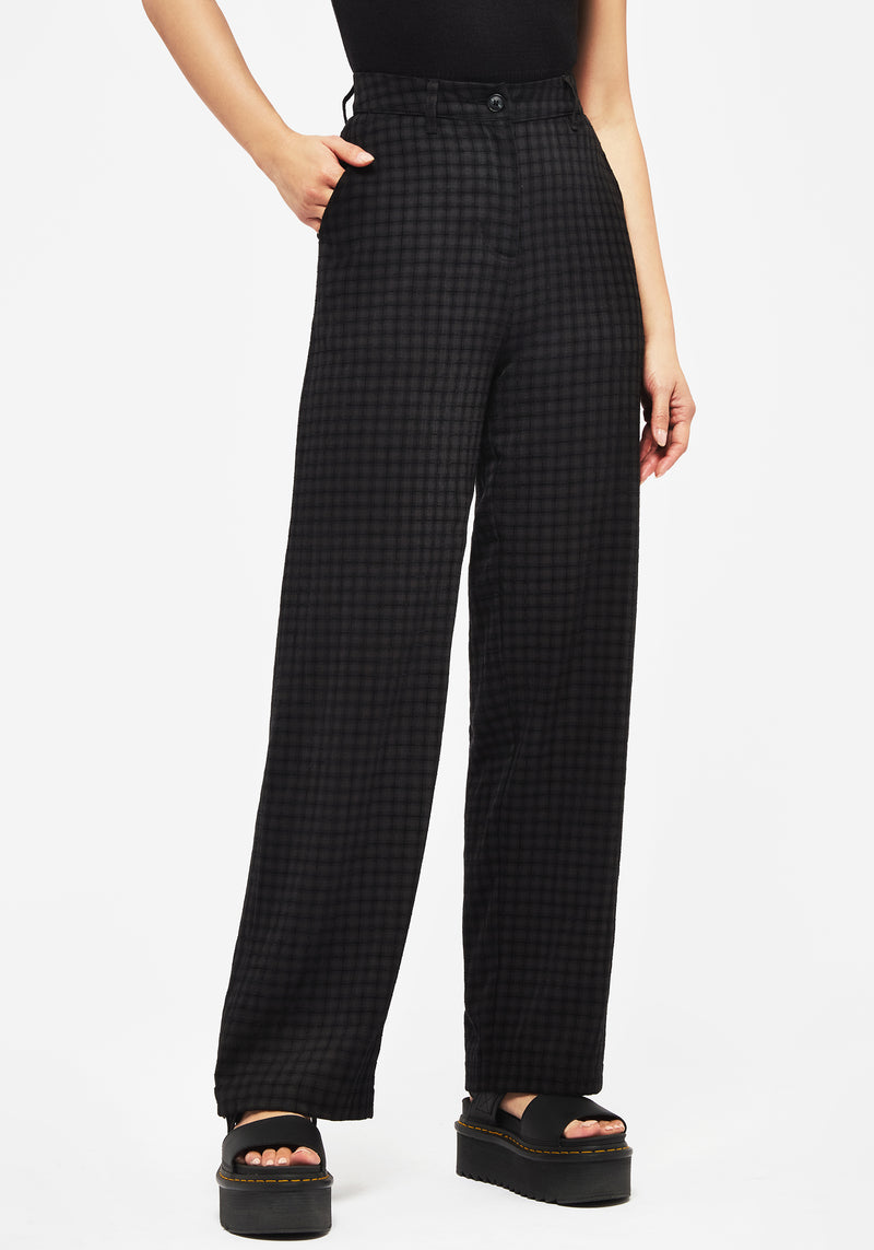 Ziggy Check Straight Leg Trousers