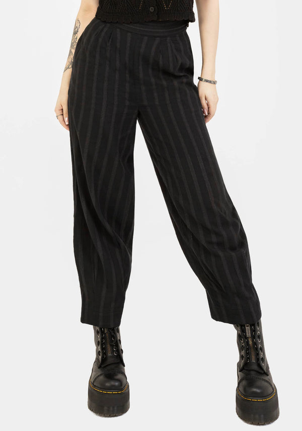 Delores Striped Cotton Balloon Trousers