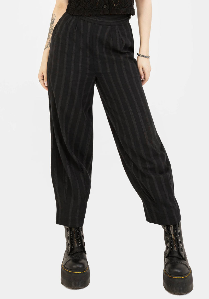 Delores Striped Cotton Balloon Trousers
