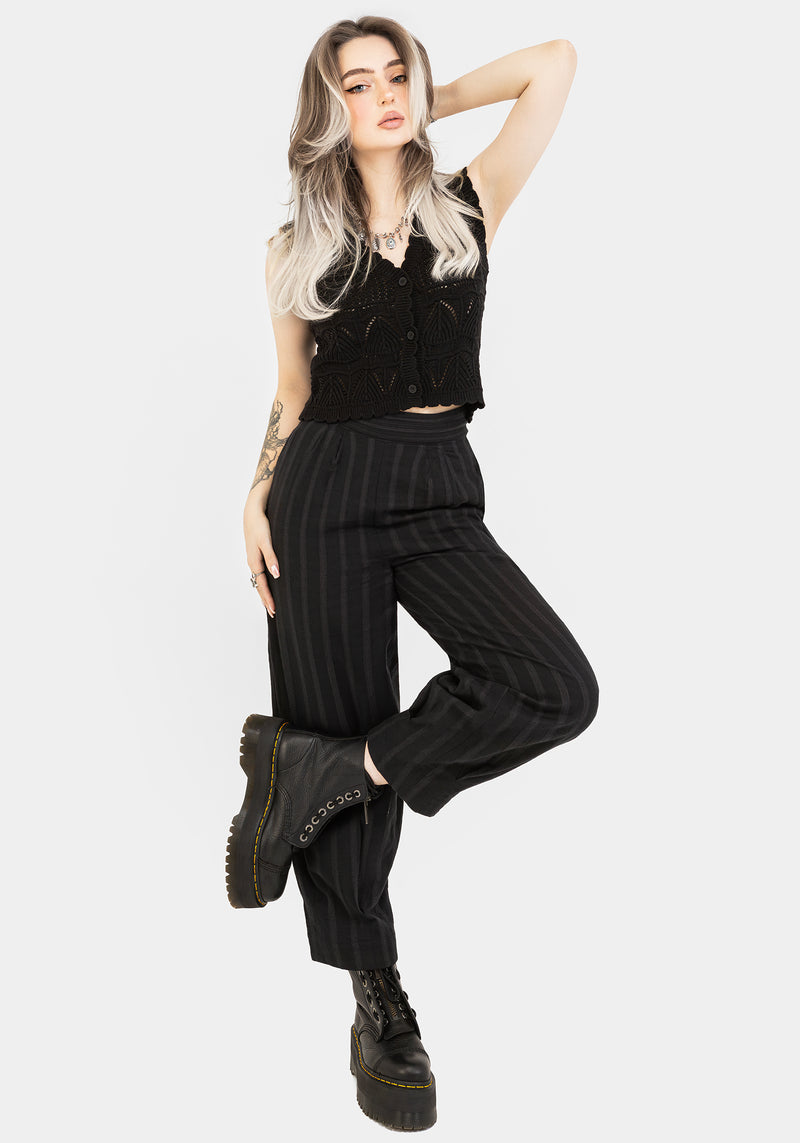 Delores Striped Cotton Balloon Trousers