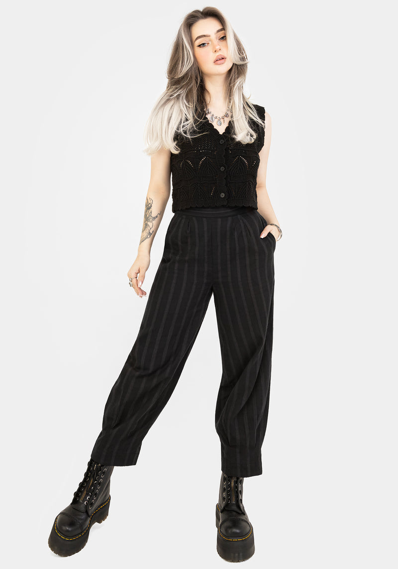 Delores Striped Cotton Balloon Trousers