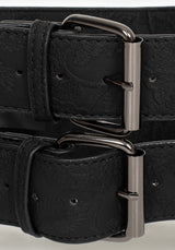 Apricity Paisley Debossed Waist Belt