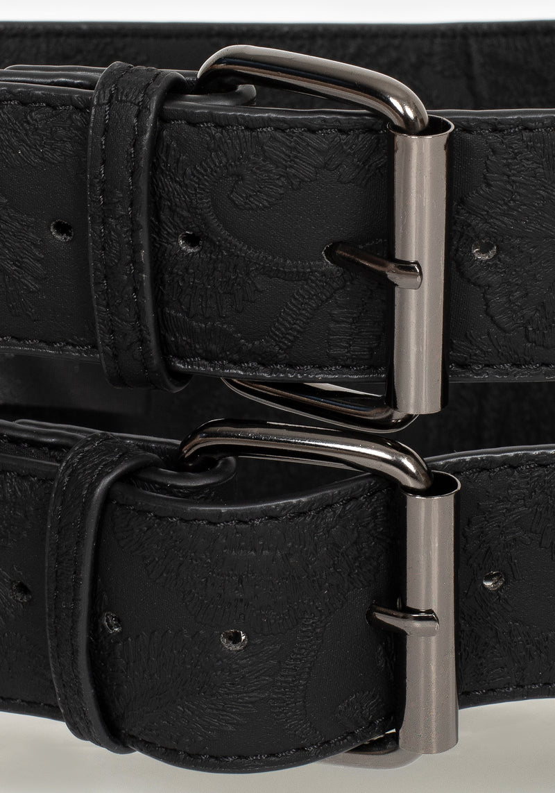 Apricity Paisley Debossed Waist Belt