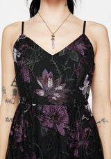 Estrid Embroidered Mesh Midaxi Cami Dress