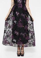 Estrid Embroidered Mesh Midaxi Cami Dress