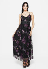 Estrid Embroidered Mesh Midaxi Cami Dress