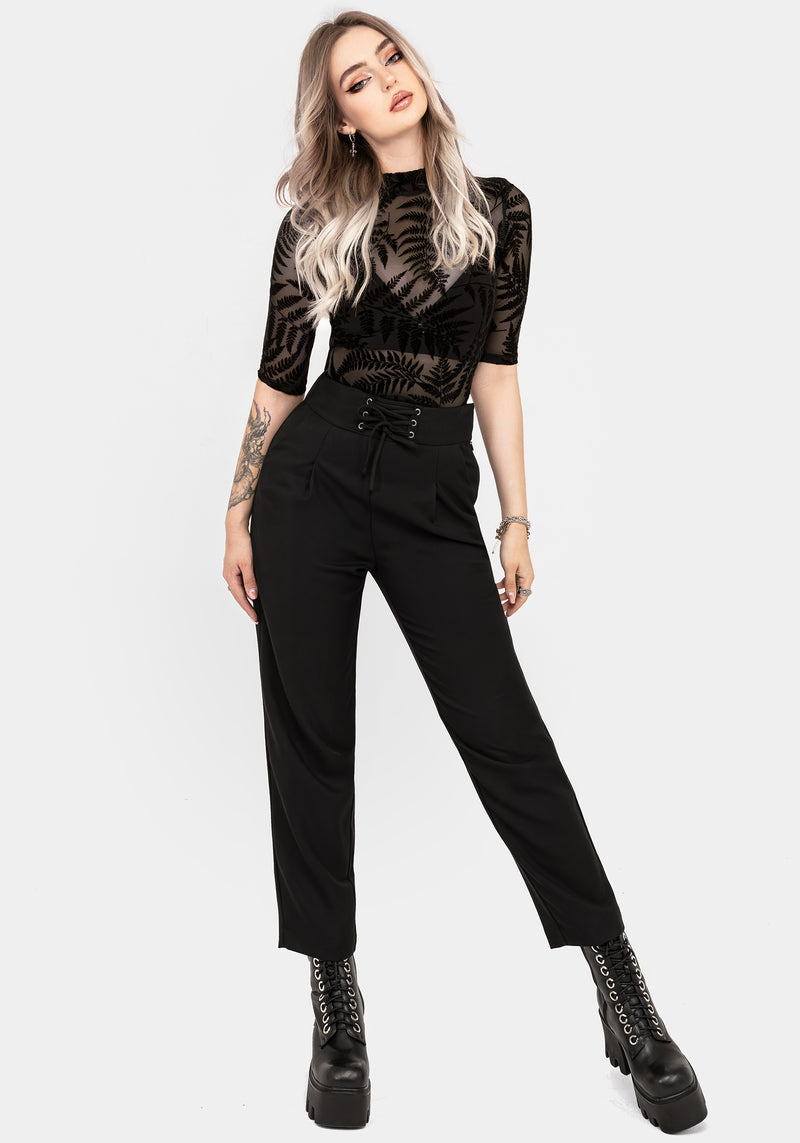 Cassandra Lace-Up Waist Tailored Trouser